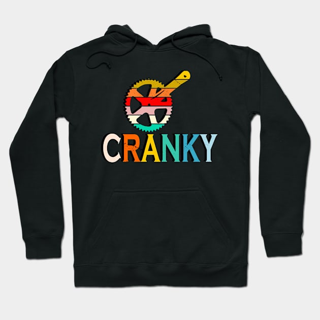 Funny Vintage Cranky Bike Bicycle Rider Cycling Lover Hoodie by vintagejoa